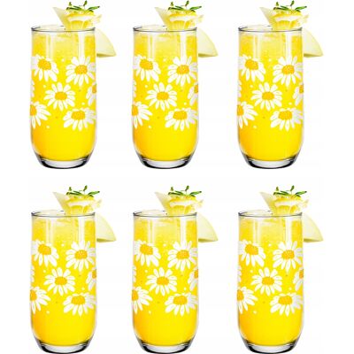 GLASMARK SZKLANKI SZKLANE 400ML Z WZOREM STOKROTKI DO KAWY HERBATY NAPOJÓW GLASMARK SZKLANKI SZKLANE 400ML Z WZOREM STOKROTKI DO KAWY HERBATY NAPOJÓW