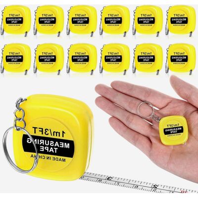Inny producent Taśma Miernicza 100cm 12 Sztuk Mini Chowana Miarka Klucze Prezent Żółty Inny producent Taśma Miernicza 100cm 12 Sztuk Mini Chowana Miarka Klucze Prezent Żółty