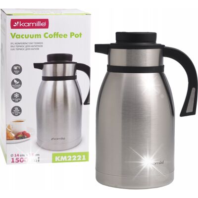 Termos Dzbanek Konferencyjny Cateringowy Stalowy 1.5l Srebrny Kamille Termos Dzbanek Konferencyjny Cateringowy Stalowy 1.5l Srebrny Kamille