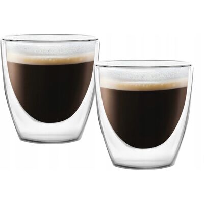 Vialli Design Vialli 2 Szklanki Termiczne Amo 80 Ml Espresso Kawy Łyżeczki Mokki Amefa Vialli Design Vialli 2 Szklanki Termiczne Amo 80 Ml Espresso Kawy Łyżeczki Mokki Amefa