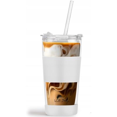 Vialli Design Vialli Kubek Termiczny Szklany Fuori Ze Słomką Podwójny Szklanka Latte 600 Vialli Design Vialli Kubek Termiczny Szklany Fuori Ze Słomką Podwójny Szklanka Latte 600