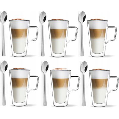 Vialli Design Vialli Szklanki Termiczne 6 Kawy Latte Herbaty Diva 350 Łyżki Długie Amefa Vialli Design Vialli Szklanki Termiczne 6 Kawy Latte Herbaty Diva 350 Łyżki Długie Amefa