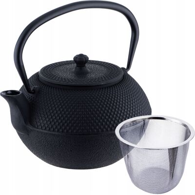 KINGHoff Zaparzacz Do Herbaty Żeliwny Dzbanek Imbryk Sitko Do Ziół 1200ml Czarny KINGHoff Zaparzacz Do Herbaty Żeliwny Dzbanek Imbryk Sitko Do Ziół 1200ml Czarny