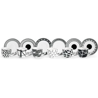 Excelsa Zestaw 6 Filiżanek Do Espresso Ze Spodkami Porcelana Biały Excelsa Zestaw 6 Filiżanek Do Espresso Ze Spodkami Porcelana Biały