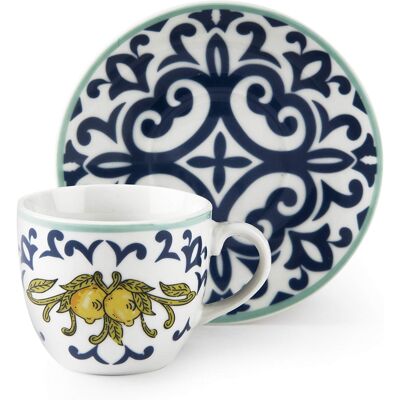 Excelsa Zestaw 6 Filiżanek Do Espresso Ze Spodkami, Porcelana, Przezroczyste Excelsa Zestaw 6 Filiżanek Do Espresso Ze Spodkami, Porcelana, Przezroczyste