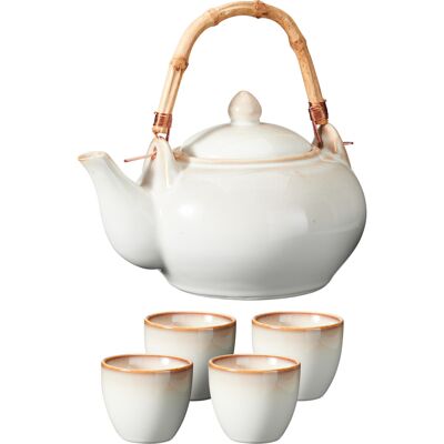 AM/63 Amsterdam Zestaw Do Herbaty, Ceramiczny, Dzbanek 1 L I 4 Filiżanki AM/63 Amsterdam Zestaw Do Herbaty, Ceramiczny, Dzbanek 1 L I 4 Filiżanki