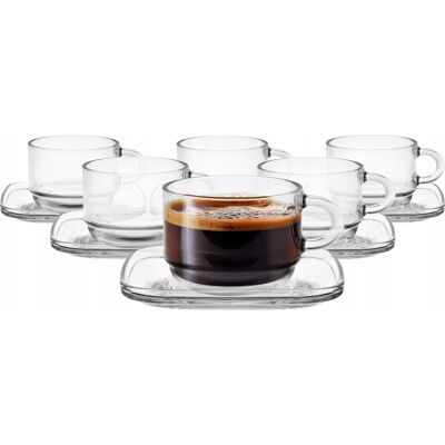 GLASMARK ZESTAW FILIŻANEK ZE SPODKAMI PORCELANOWY 6 OS 200 ML ELEGANCKI SERWIS GLASMARK ZESTAW FILIŻANEK ZE SPODKAMI PORCELANOWY 6 OS 200 ML ELEGANCKI SERWIS