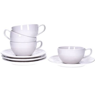 Zestaw Filiżanek Ze Spodkami Sara 8 Elementów 200 Ml Porcelana Duka Zestaw Filiżanek Ze Spodkami Sara 8 Elementów 200 Ml Porcelana Duka