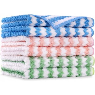 Inny producent 6X ŚCIERECZKI ŚCIERKA DO CZYSZCZENIA Z MIKROFIBRY KUCHNIA ŁAZIENKA 25x25cm Inny producent 6X ŚCIERECZKI ŚCIERKA DO CZYSZCZENIA Z MIKROFIBRY KUCHNIA ŁAZIENKA 25x25cm