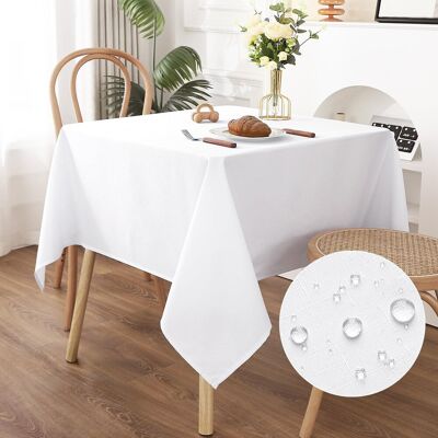 brak danych AooHome Obrus cerata biały 120 x 120 cm o wyglądzie lnu zmywalny brak danych AooHome Obrus cerata biały 120 x 120 cm o wyglądzie lnu zmywalny