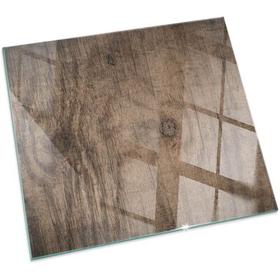 Tulup Dekoracyjna Podkładka Szklana Pod Piecyk Kozę - 50x50 cm Kwadrat - Naturalny Wzór Drewna Tulup Dekoracyjna Podkładka Szklana Pod Piecyk Kozę - 50x50 cm Kwadrat - Naturalny Wzór Drewna