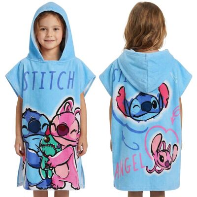 sarcia.eu DISNEY Stitch Ręcznik na basen, SZYBKOSCHNĄCE poncho z kapturem dla dzieci NA PLAŻĘ, 100% BAWEŁNA M sarcia.eu DISNEY Stitch Ręcznik na basen, SZYBKOSCHNĄCE poncho z kapturem dla dzieci NA PLAŻĘ, 100% BAWEŁNA M