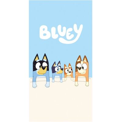 Jerry Fabrics Duży Ręcznik Bluey 70x140 - Idealny na Plażę i Basen Jerry Fabrics Duży Ręcznik Bluey 70x140 - Idealny na Plażę i Basen