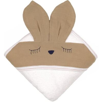 Hi Little One - Ręcznik Z Kapturem 100 X 100 Bunny Hooded Bath Towel Beige Hi Little One - Ręcznik Z Kapturem 100 X 100 Bunny Hooded Bath Towel Beige