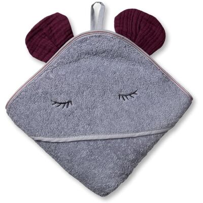 Hi Little One - Ręcznik Z Kapturem 100 X 100 Mouse Hooded Bath Towel Lavender Hi Little One - Ręcznik Z Kapturem 100 X 100 Mouse Hooded Bath Towel Lavender