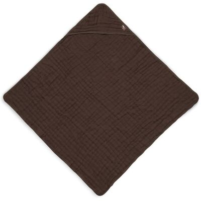 Jollein - Ręcznik Kąpielowy Z Kapturem 75 X 75 Cm Cotton Chestnut Jollein - Ręcznik Kąpielowy Z Kapturem 75 X 75 Cm Cotton Chestnut