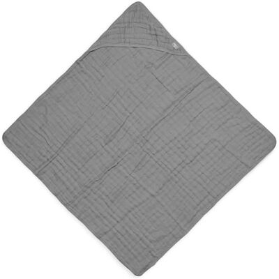 Jollein - Ręcznik Kąpielowy Z Kapturem 75 X 75 Cm Cotton Storm Grey Jollein - Ręcznik Kąpielowy Z Kapturem 75 X 75 Cm Cotton Storm Grey