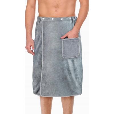 KILT KĄPIELOWY MĘSKI 80X150 REGULOWANY SZARY SZYBKOSCHNĄCY RĘCZNIK SPA KILT KĄPIELOWY MĘSKI 80X150 REGULOWANY SZARY SZYBKOSCHNĄCY RĘCZNIK SPA