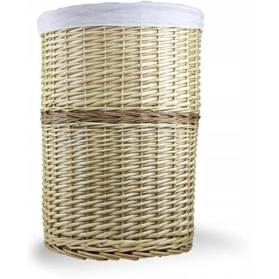 Inny producent Kosz Owalny Z Wikliny Na Pranie I Ręczniki 65 L 39x28x60 Cm Biały Inny producent Kosz Owalny Z Wikliny Na Pranie I Ręczniki 65 L 39x28x60 Cm Biały