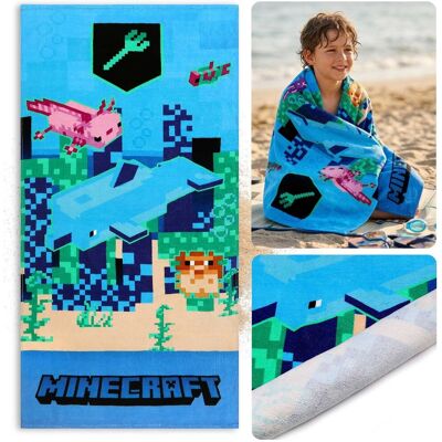 sarcia.eu Minecraft SZYBKOSCHNĄCY ręcznik plażowy, kąpielowy DLA GRACZA, 100% BAWEŁNA 70x140 cm OEKO-TEX sarcia.eu Minecraft SZYBKOSCHNĄCY ręcznik plażowy, kąpielowy DLA GRACZA, 100% BAWEŁNA 70x140 cm OEKO-TEX