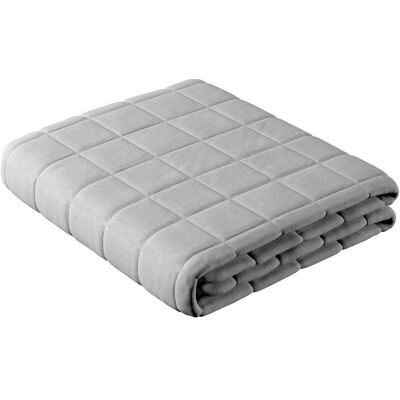 Inny producent Narzuta pikowana w kratę, jasny popiel, Lollipop Inny producent Narzuta pikowana w kratę, jasny popiel, Lollipop