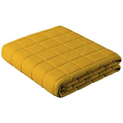 Inny producent Narzuta pikowana w kratę, musztardowy szenil, Lollipop Inny producent Narzuta pikowana w kratę, musztardowy szenil, Lollipop