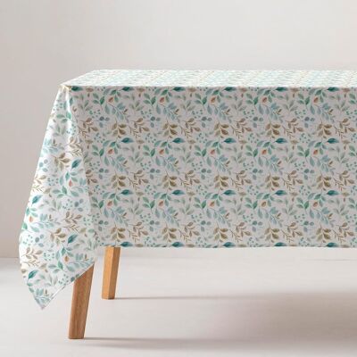 Inny producent Obrus Bawełniany Prostokątny Plamoodporny Wzór w Liście 140x300 cm Inny producent Obrus Bawełniany Prostokątny Plamoodporny Wzór w Liście 140x300 cm