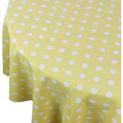 Inny producent Obrus Plamoodporny Kropki Groszki Żółty Koło śr. 160 cm Inny producent Obrus Plamoodporny Kropki Groszki Żółty Koło śr. 160 cm