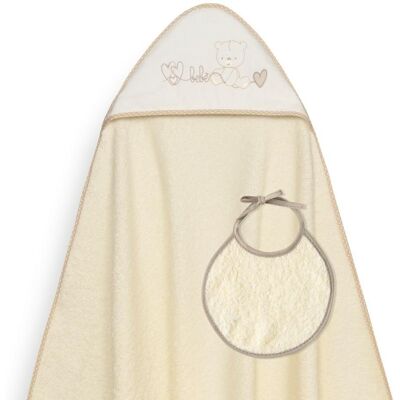 UnknownBrand - BabyTowelBeige - 100x100 - Serca - Bath towel UnknownBrand - BabyTowelBeige - 100x100 - Serca - Bath towel