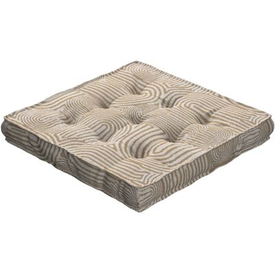 Dekoria Poduszka na krzesło Kuba, beżowo-ecru, 50 x 50 x 10 cm, Cosy Home Dekoria Poduszka na krzesło Kuba, beżowo-ecru, 50 x 50 x 10 cm, Cosy Home