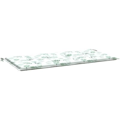 vidaXL Poduszka na ławkę ogrodową, wzór w liście, 120x50x vidaXL Poduszka na ławkę ogrodową, wzór w liście, 120x50x
