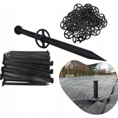Ogrodowy Młyn PROFESJONALNE SZPILKI Kotwa podkładka do agrowłókniny tkanin 18cm 100szt Ogrodowy Młyn PROFESJONALNE SZPILKI Kotwa podkładka do agrowłókniny tkanin 18cm 100szt