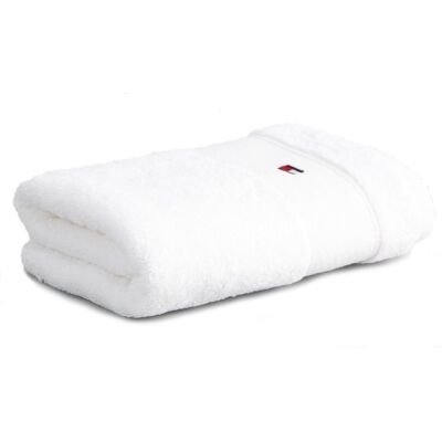 Ręcznik kąpielowy TOMMY HILFIGER 70x140 cm biały bawełniany duży TH Ręcznik kąpielowy TOMMY HILFIGER 70x140 cm biały bawełniany duży TH