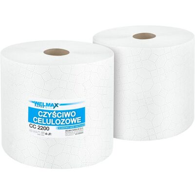 Ręcznik papierowy celulozowy czyściwo WELMAX 2W BIAŁY 200m 2szt. Ręcznik papierowy celulozowy czyściwo WELMAX 2W BIAŁY 200m 2szt.