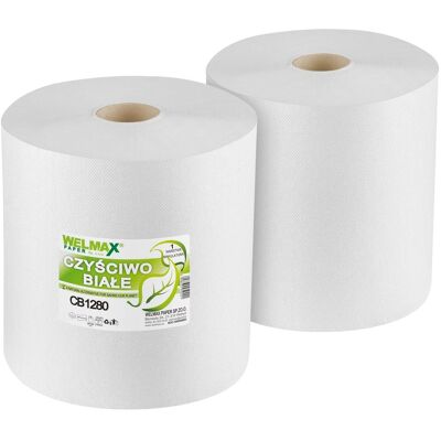 Ręcznik papierowy makulaturowy czyściwo WELMAX Velis 1W BIAŁY 280m 2szt. Ręcznik papierowy makulaturowy czyściwo WELMAX Velis 1W BIAŁY 280m 2szt.