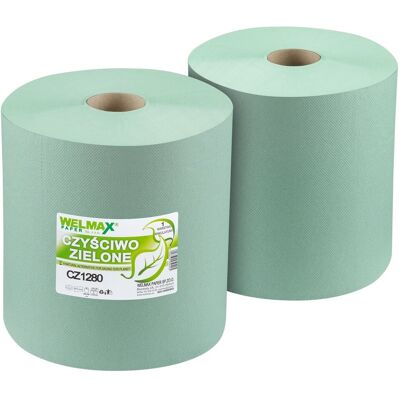 Ręcznik papierowy makulaturowy czyściwo WELMAX Velis 1W ZIELONY 280m 2szt. Ręcznik papierowy makulaturowy czyściwo WELMAX Velis 1W ZIELONY 280m 2szt.