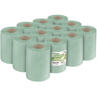 Ręcznik papierowy makulaturowy WELMAX Velisso MINI 1W ZIELONY 60m 12szt. Ręcznik papierowy makulaturowy WELMAX Velisso MINI 1W ZIELONY 60m 12szt.