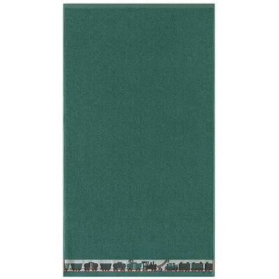 Ręcznik Pociągi 70x130 zielony 400g/m2 frotte bawełniany dziecięcy Zwoltex Ręcznik Pociągi 70x130 zielony 400g/m2 frotte bawełniany dziecięcy Zwoltex