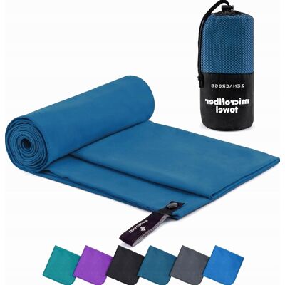 Inny producent Ręcznik Z Mikrofibry 180x90cm Granatowy Chłonny Szybkoschnący Kompaktowy Inny producent Ręcznik Z Mikrofibry 180x90cm Granatowy Chłonny Szybkoschnący Kompaktowy