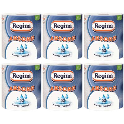 sarcia.eu Regina ręcznik papierowy, super chłonny ABSORB 1 rolka, atest PZH 6 paczek sarcia.eu Regina ręcznik papierowy, super chłonny ABSORB 1 rolka, atest PZH 6 paczek