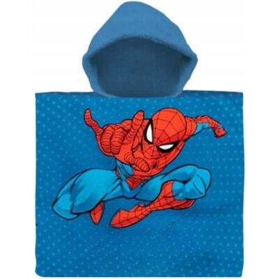 Kids Euroswan Spiderman poncho ręcznik z kapturem dziecięce bawełniane basen plaża Kids Euroswan Spiderman poncho ręcznik z kapturem dziecięce bawełniane basen plaża