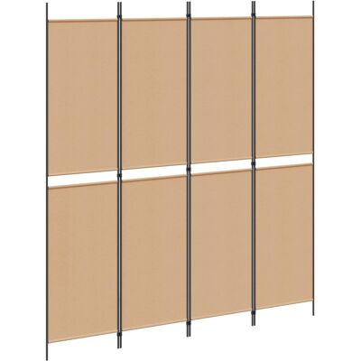 vidaXL 4-panelowy parawan Beżowy 200 x 220 cm tkanina vidaXL 4-panelowy parawan Beżowy 200 x 220 cm tkanina