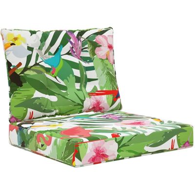 vidaXL Poduszka do sofy na zewnątrz 2 pcs kolorowy Poliester vidaXL Poduszka do sofy na zewnątrz 2 pcs kolorowy Poliester