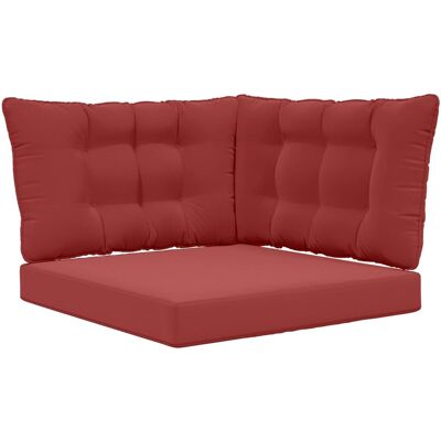 vidaXL Poduszka do sofy na zewnątrz 3 pcs czerwone wino Poliester vidaXL Poduszka do sofy na zewnątrz 3 pcs czerwone wino Poliester