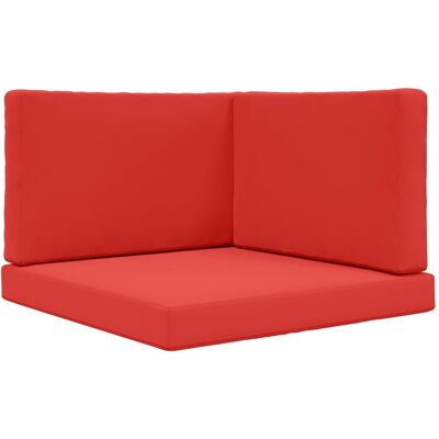 vidaXL Poduszka do sofy na zewnątrz 3 pcs Czerwony Poliester vidaXL Poduszka do sofy na zewnątrz 3 pcs Czerwony Poliester