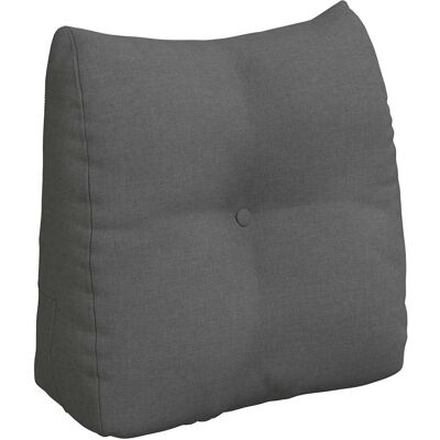 vidaXL Poduszka na plecy Ciemnoszary 45 x 24 x 50 cm tkanina vidaXL Poduszka na plecy Ciemnoszary 45 x 24 x 50 cm tkanina