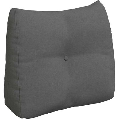 vidaXL Poduszka na plecy Ciemnoszary 60 x 24 x 50 cm tkanina vidaXL Poduszka na plecy Ciemnoszary 60 x 24 x 50 cm tkanina