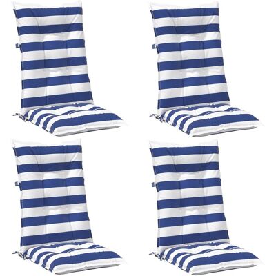 vidaXL Poduszka na zewnątrz 4 pcs Niebieski i biały 120 x 50 x 7 cm vidaXL Poduszka na zewnątrz 4 pcs Niebieski i biały 120 x 50 x 7 cm