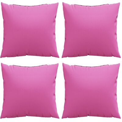 vidaXL Poduszki dekoracyjne 4 szt Różowe 60x60 cm Tkanina vidaXL Poduszki dekoracyjne 4 szt Różowe 60x60 cm Tkanina