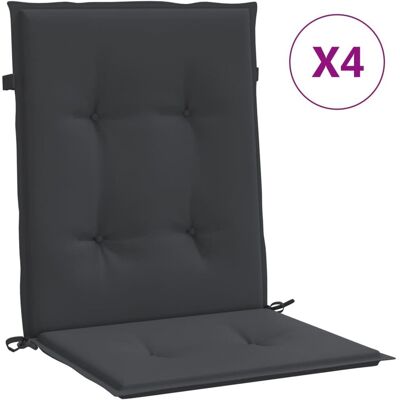 vidaXL Poduszki na krzesła ogrodowe, 4 szt., czarne, 100x50x3 cm vidaXL Poduszki na krzesła ogrodowe, 4 szt., czarne, 100x50x3 cm